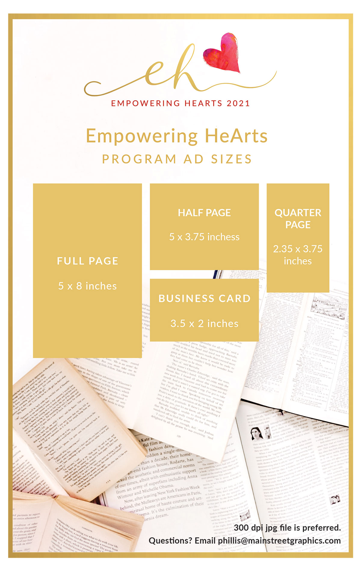 Empowering HeArts 2021 Program Ad Specs